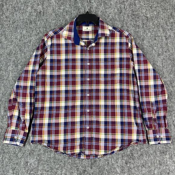 Southern Pines Shirt Men Extra Large Plaid Knit Relaxed Chore Trail Hike Camping - Picture 1 of 13